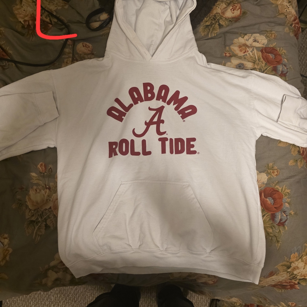 White Alabama Roll Tide Hoodie